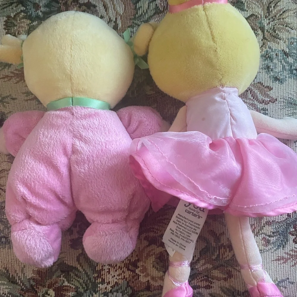Carter's Just One Ballerina Rattle & Fisher-Price My Little Doll Pink Plush Toys